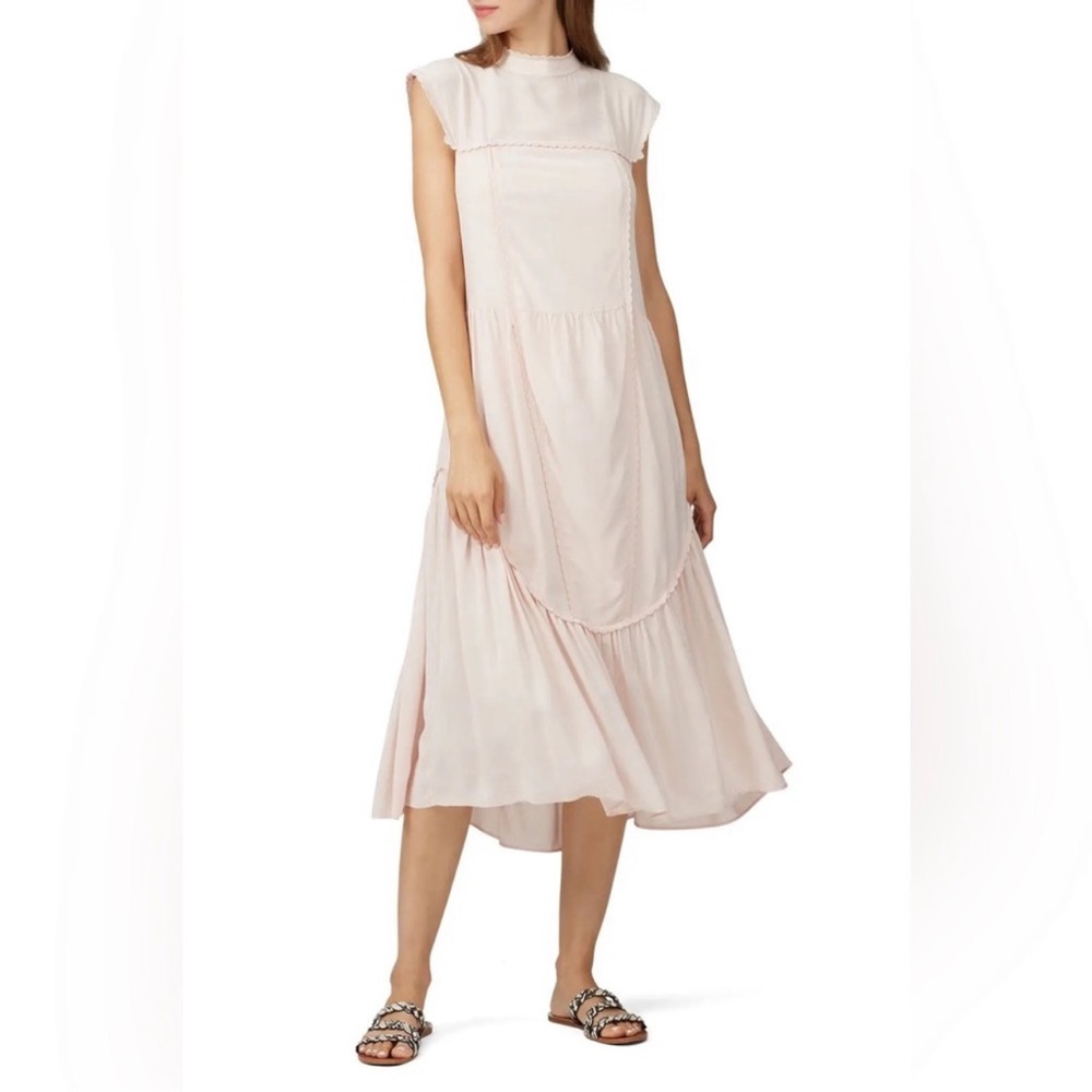 FLAWED See by Chloe Pink High Neck Dress Size 36 FR / 4 US $525